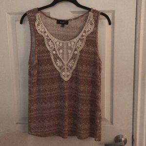 Stretchy Knitted sleeveless top.  Wine color